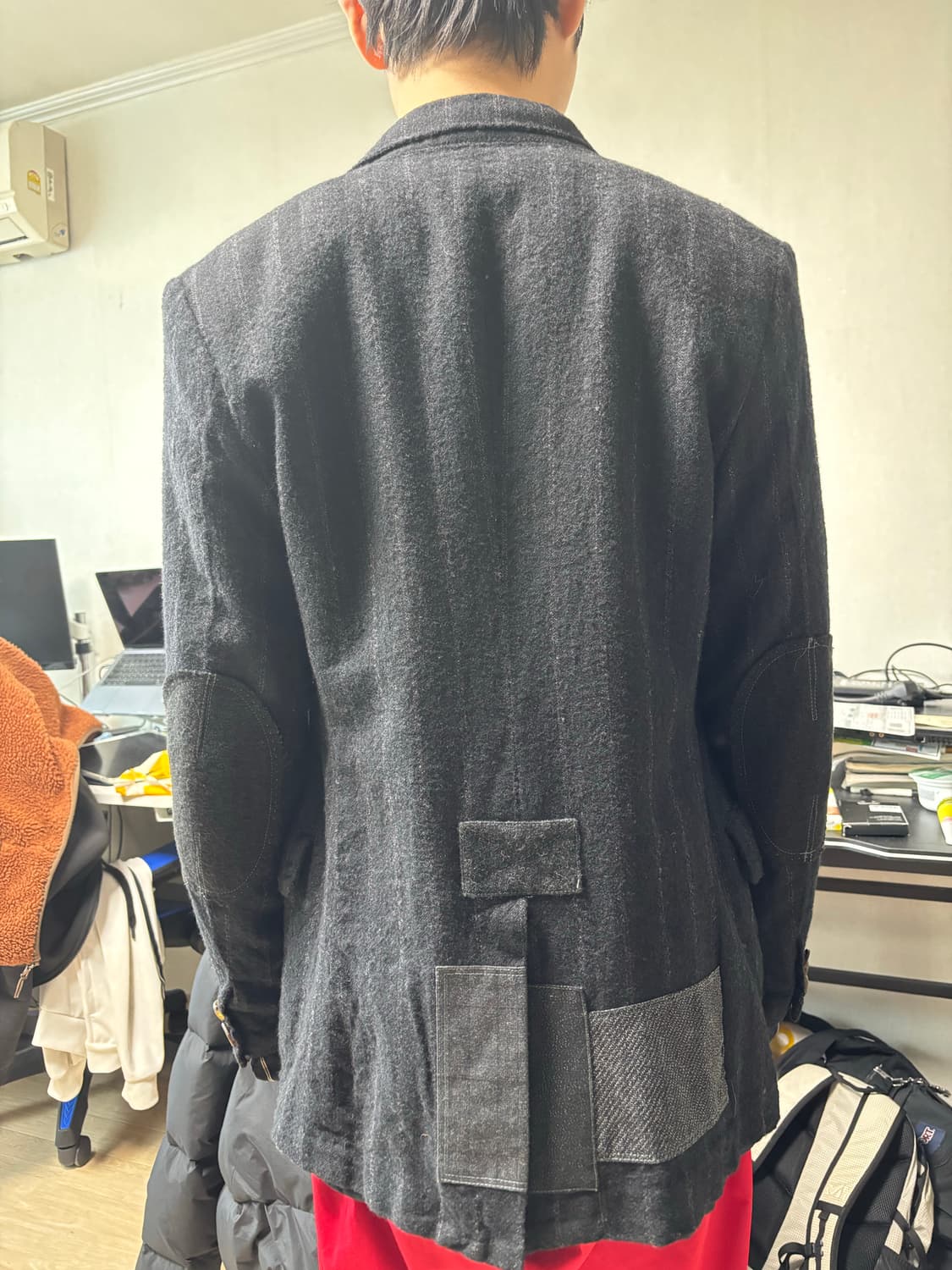 12AW 준야와타나베 패치워크 축융울 자켓 상품이미지7