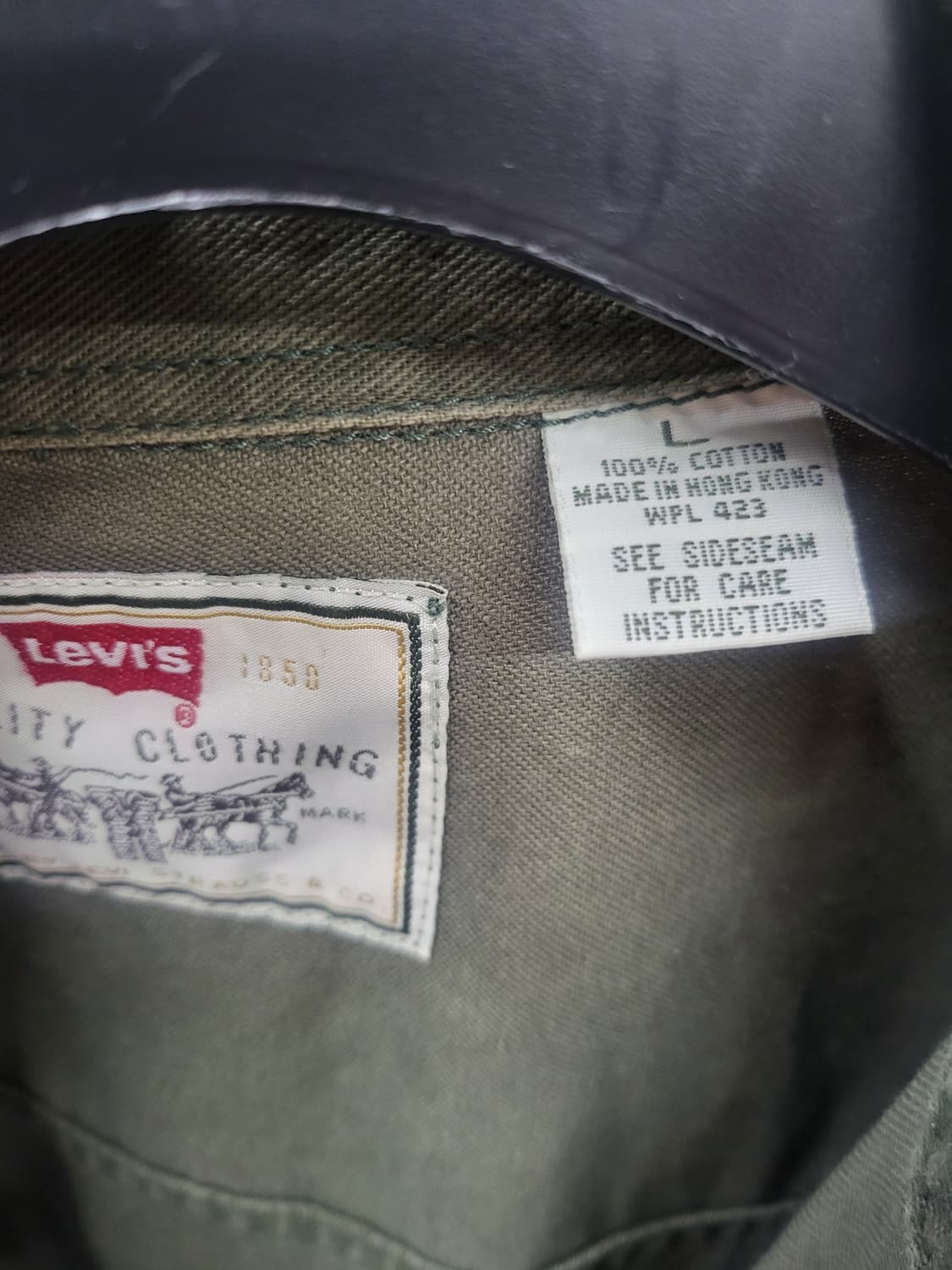 리바이스 카키색 남방 셔츠 상품이미지2