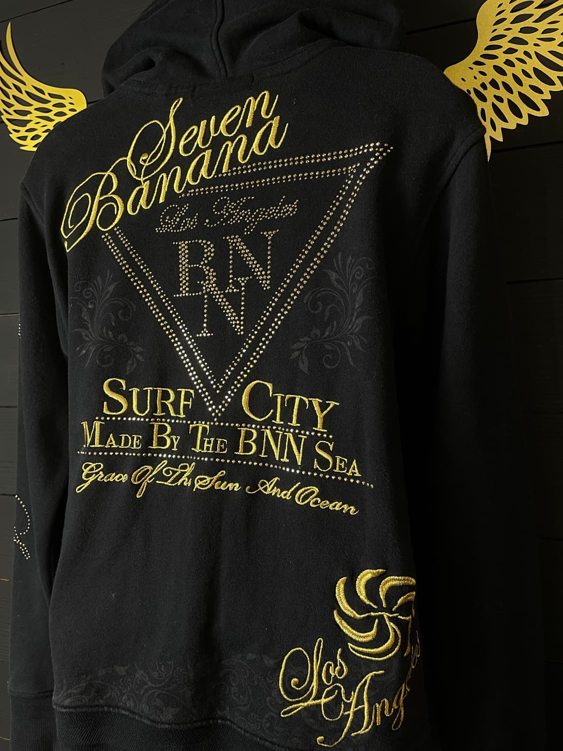 BANANA SEVEN 바나나세븐 블랙 골드 펑크 후드집업 상품이미지8