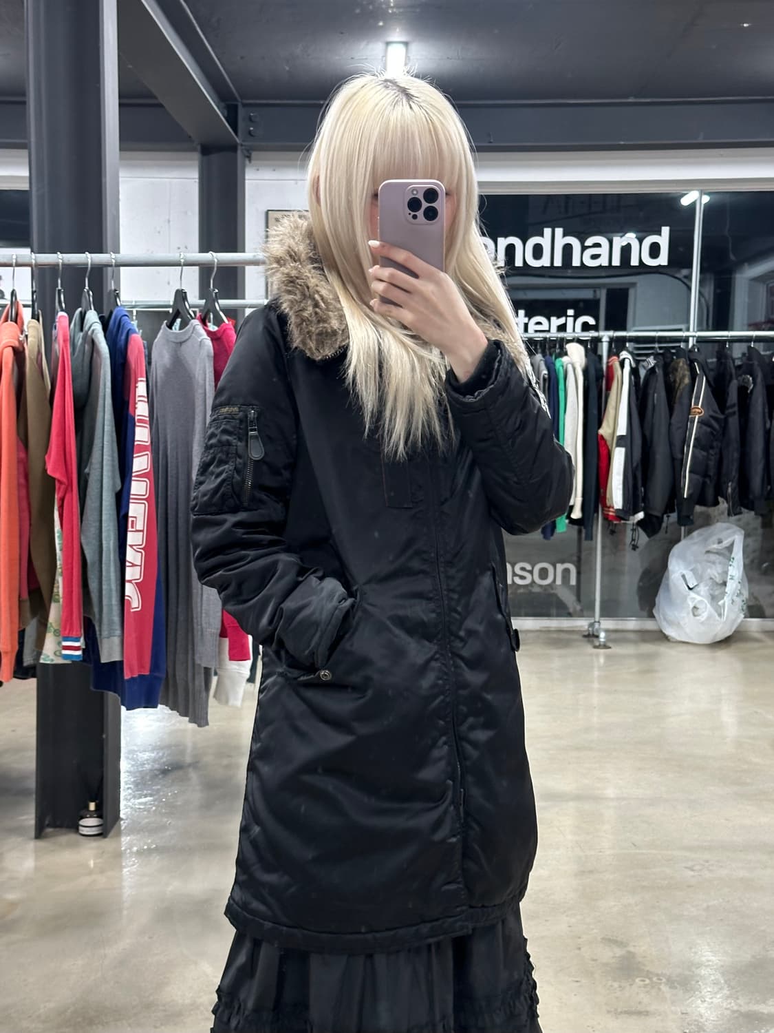 히스테릭 글래머 n-3B 모티브 패딩 자켓 상품이미지3