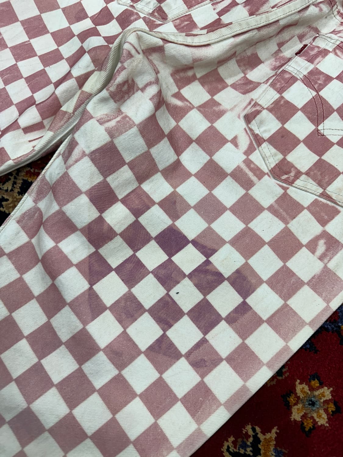 리바이스 501 체커보드 데님팬츠 RACS72 커스텀 상품이미지10