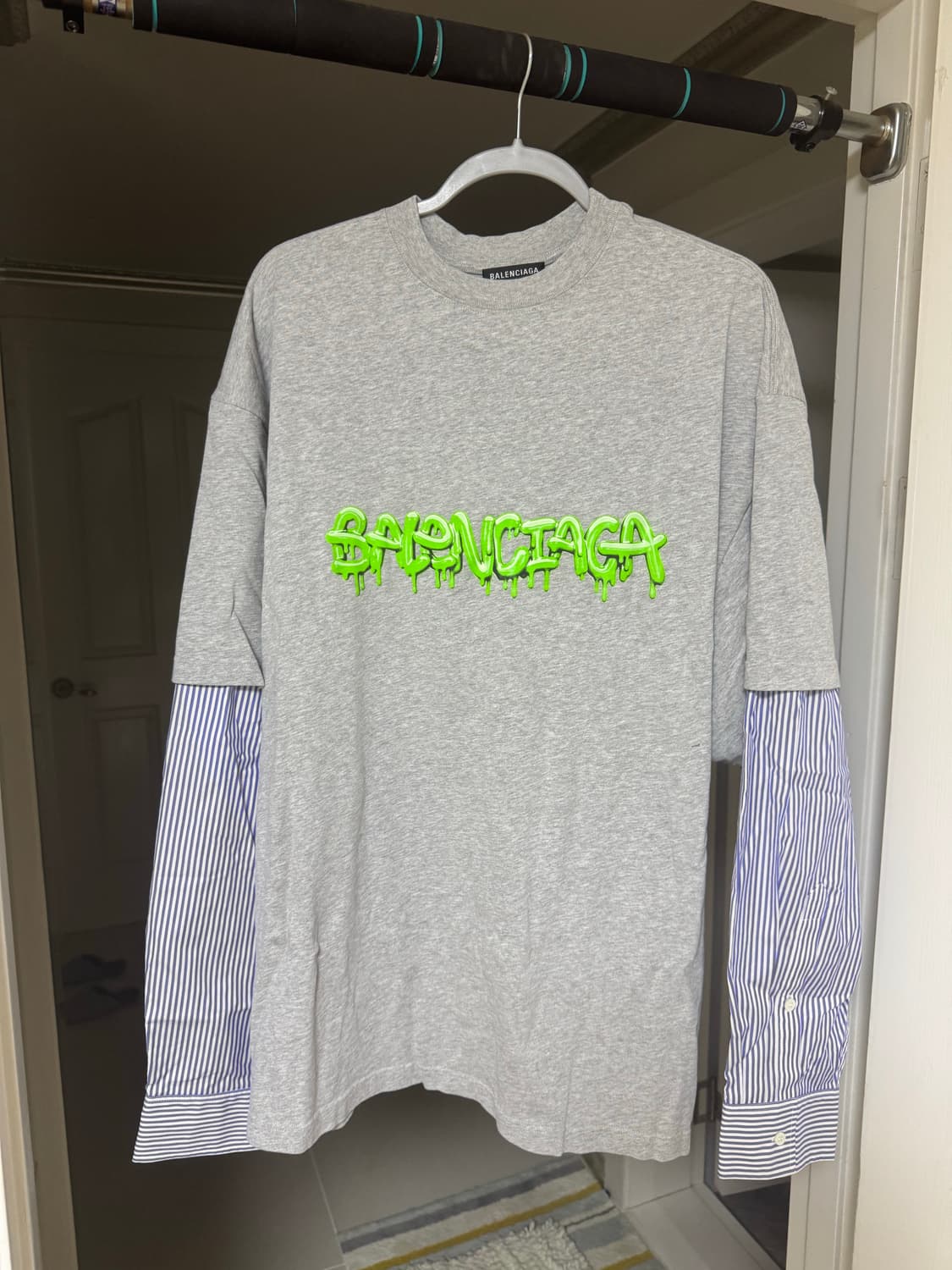 (S)발렌시아가 슬라임 셔츠 레이어드 롱슬리브 상품이미지1