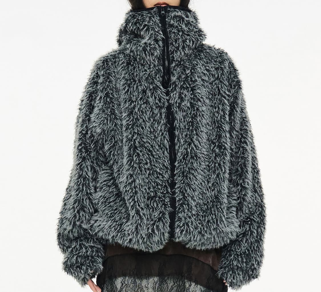 세릭 바라클라바 집업 차콜 후드 퍼 상품이미지1