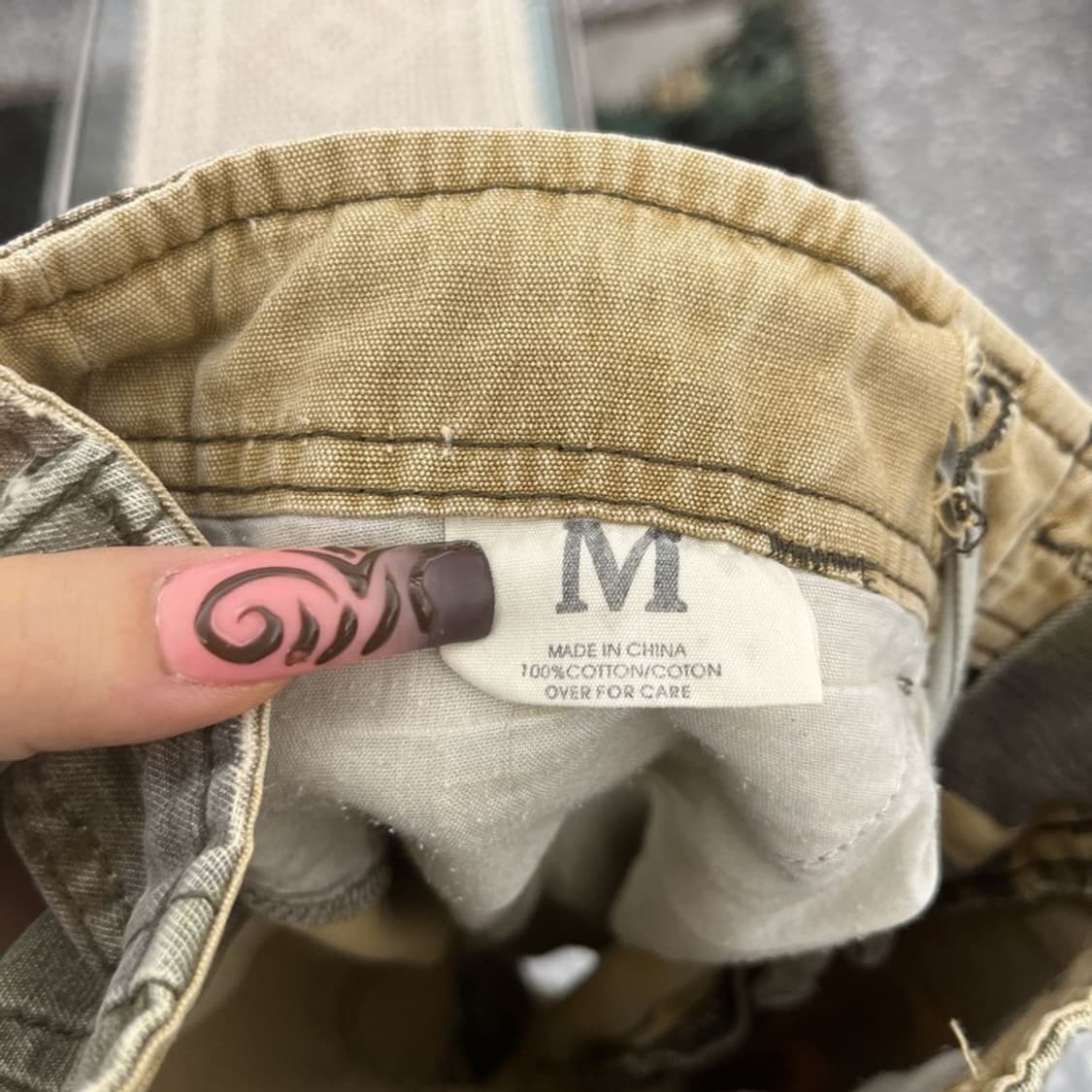 빈티지 캐주얼 스트릿 밀리터리 카모플라주 카고 반바지 M C12044 상품이미지6