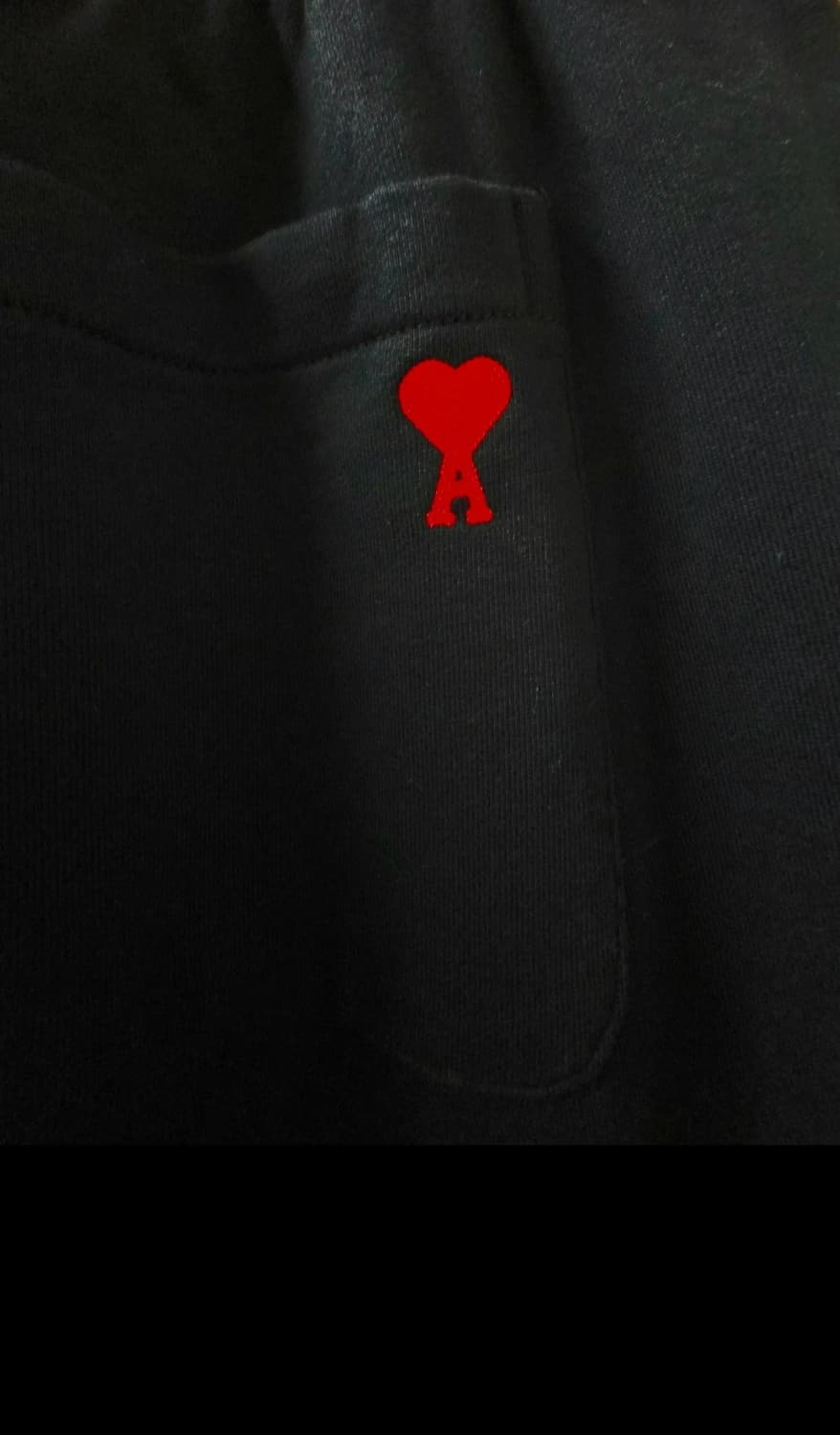 아미 뒷포켓 하트 트레이닝 블랙 팬츠 상품이미지3