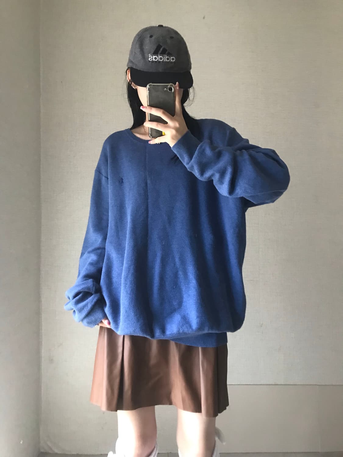폴로 네이비 오버핏 니트 상품이미지4