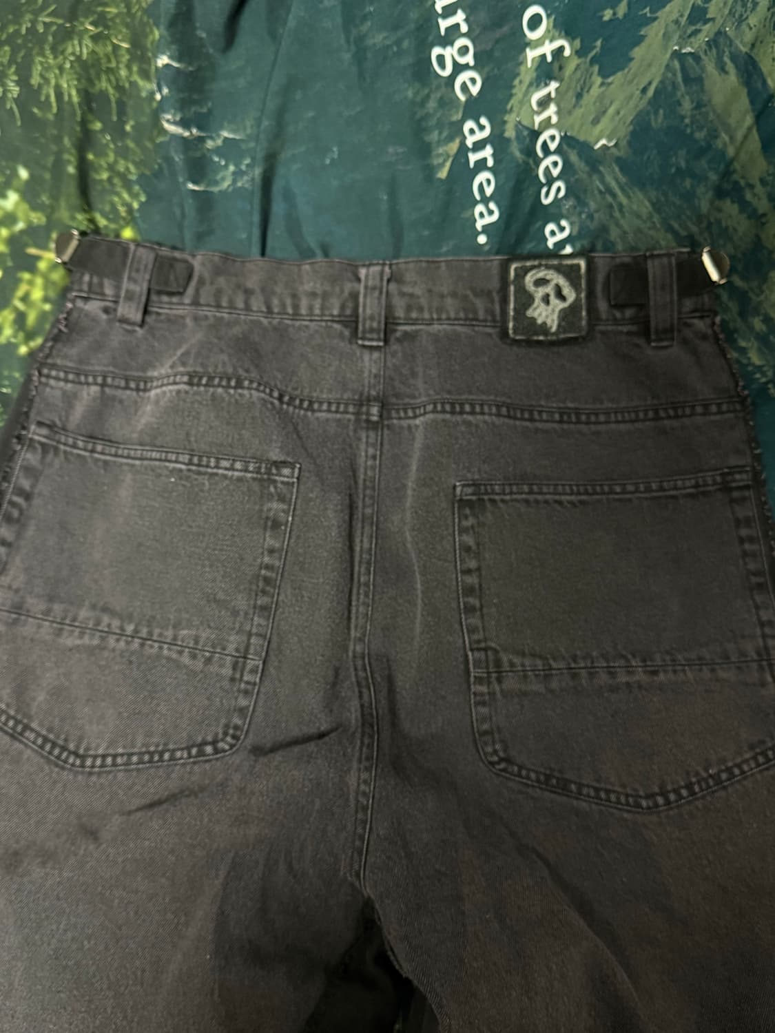 폴리테루 행크 사이드 리빌드 데님 팬츠 블랙 퍼플(2) 상품이미지5