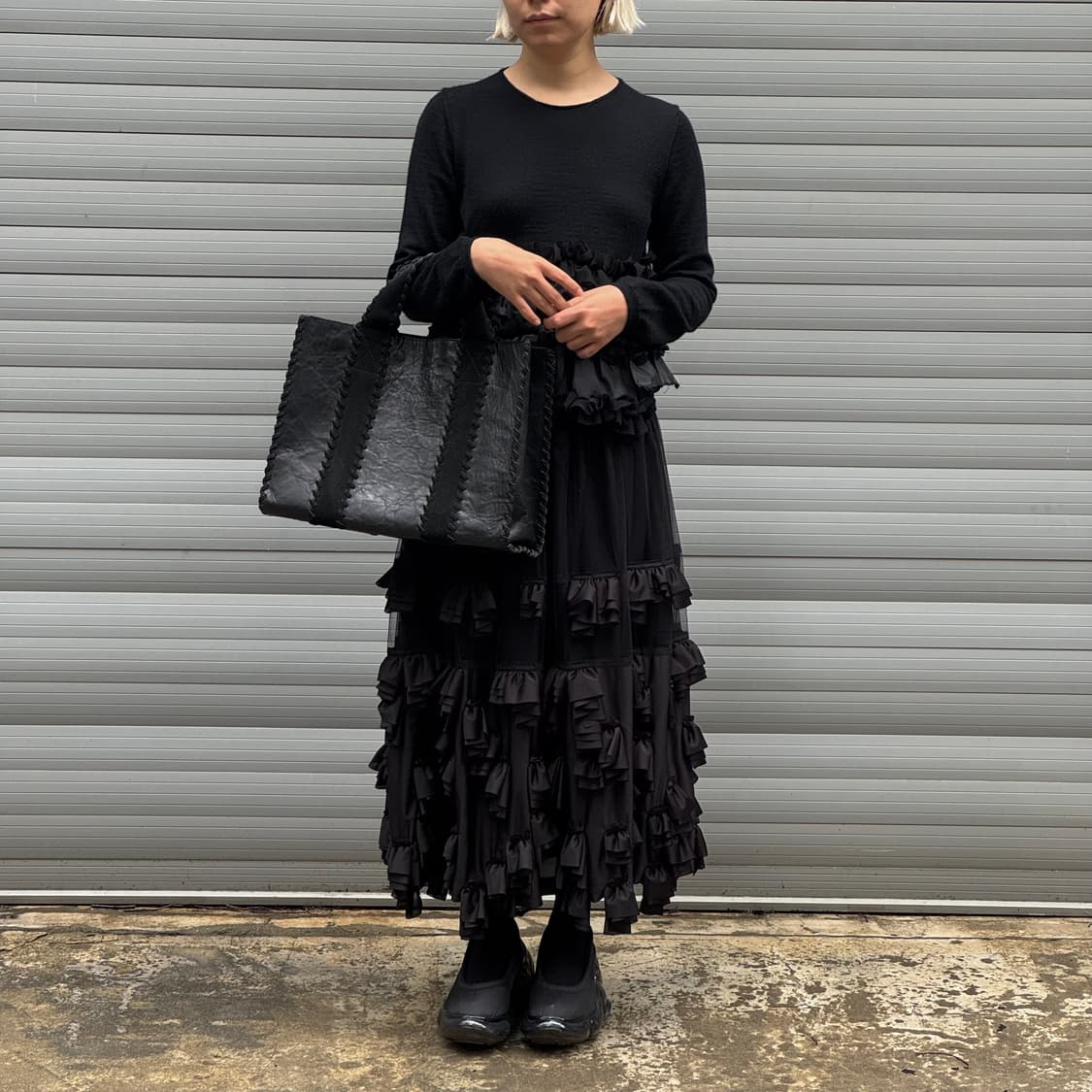 Leather Tote Black Bag 상품이미지8