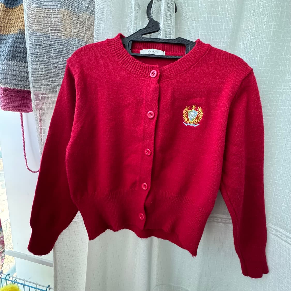 레드 와펜자수 니트 가디건 상품이미지2
