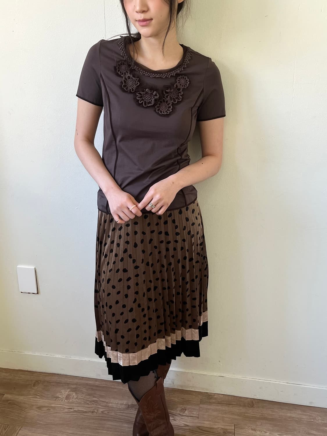 +RCO 코코아 플라워 탑 상품이미지5