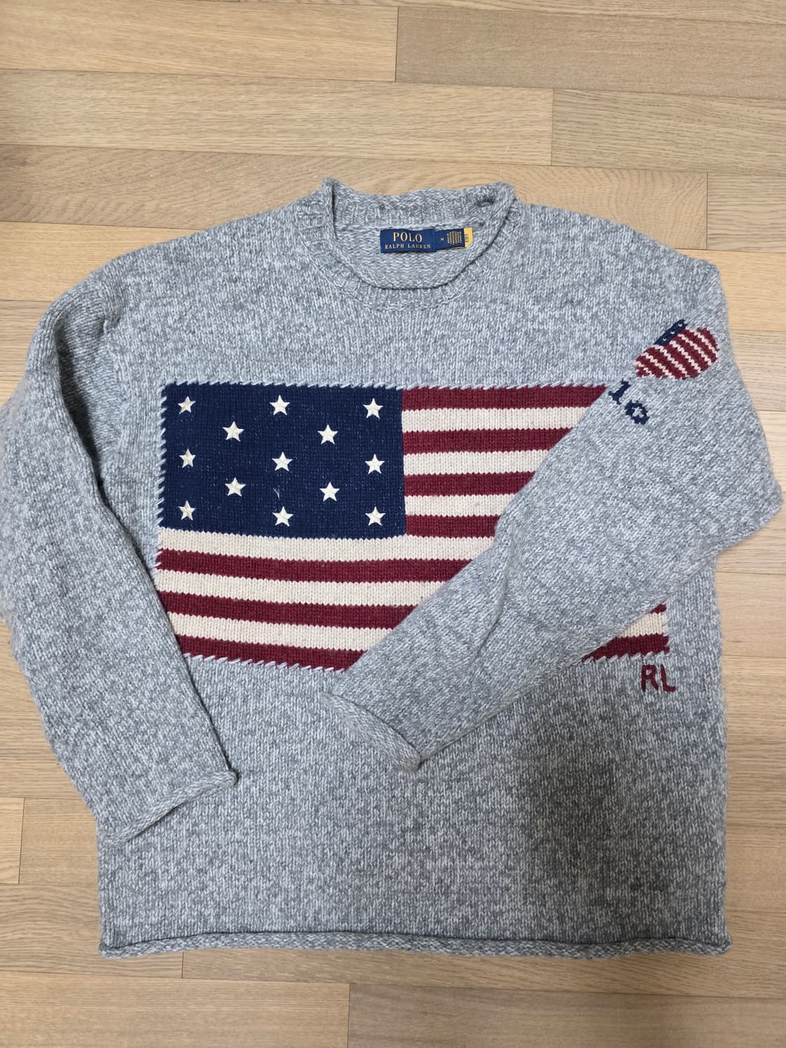 폴로 랄프로렌 성조기 모크넥 니트 상품이미지1