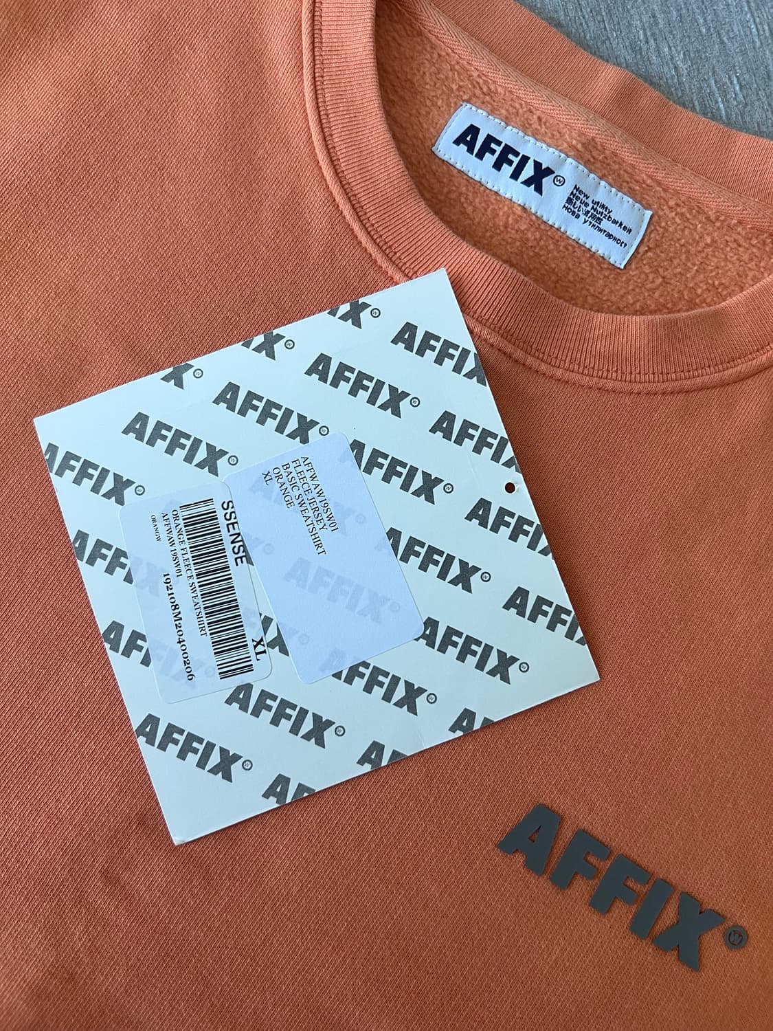 [XL] 아픽스 AFFIX 맨투맨 오렌지 상품이미지8