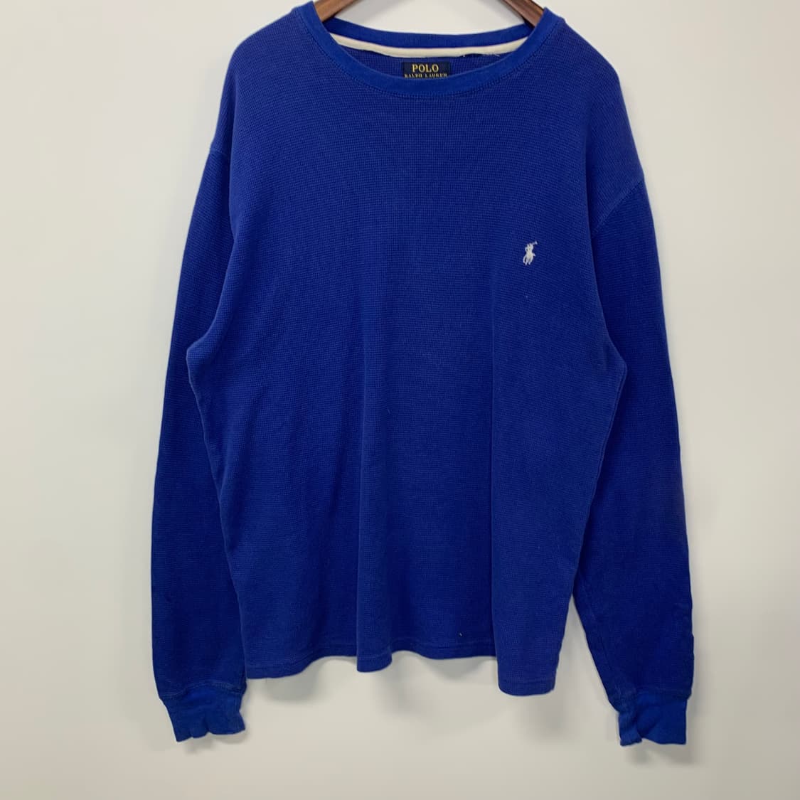 폴로 랄프로렌 화이트포니 블루 와플 니트 상품이미지2