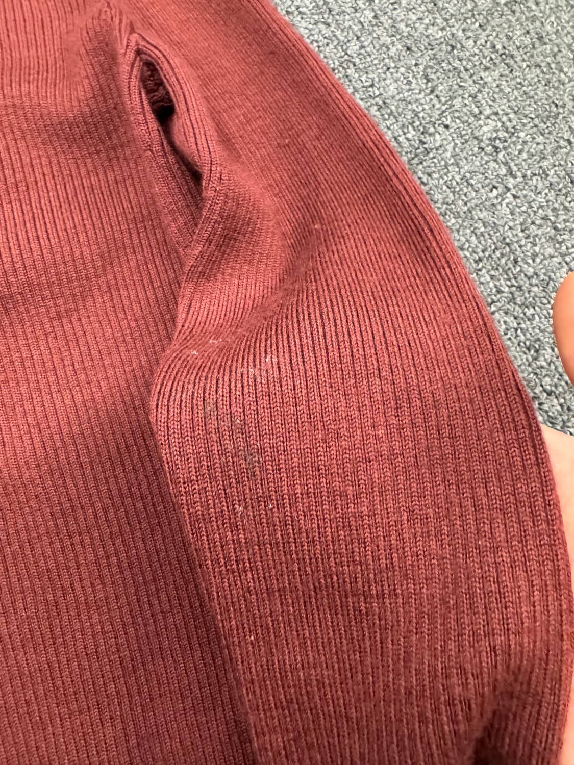 38)TWO.C 빈티지 여성 버건디 니트집업 상품이미지9