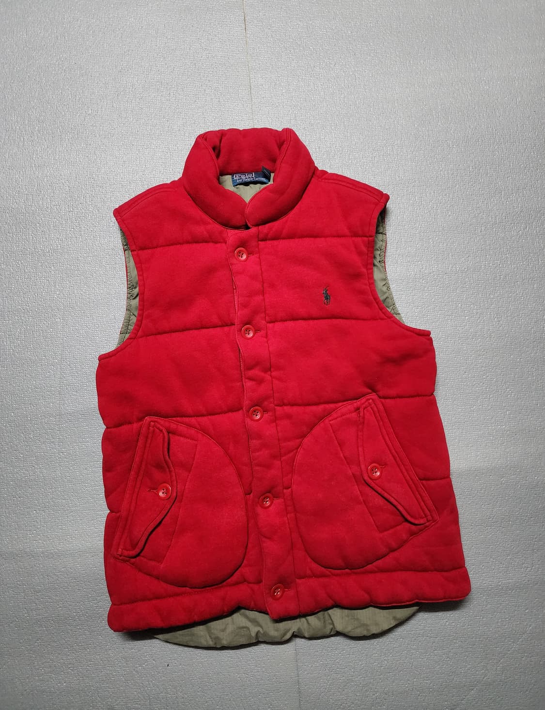 폴로 랄프로렌 레드 패딩 조끼 상품이미지1