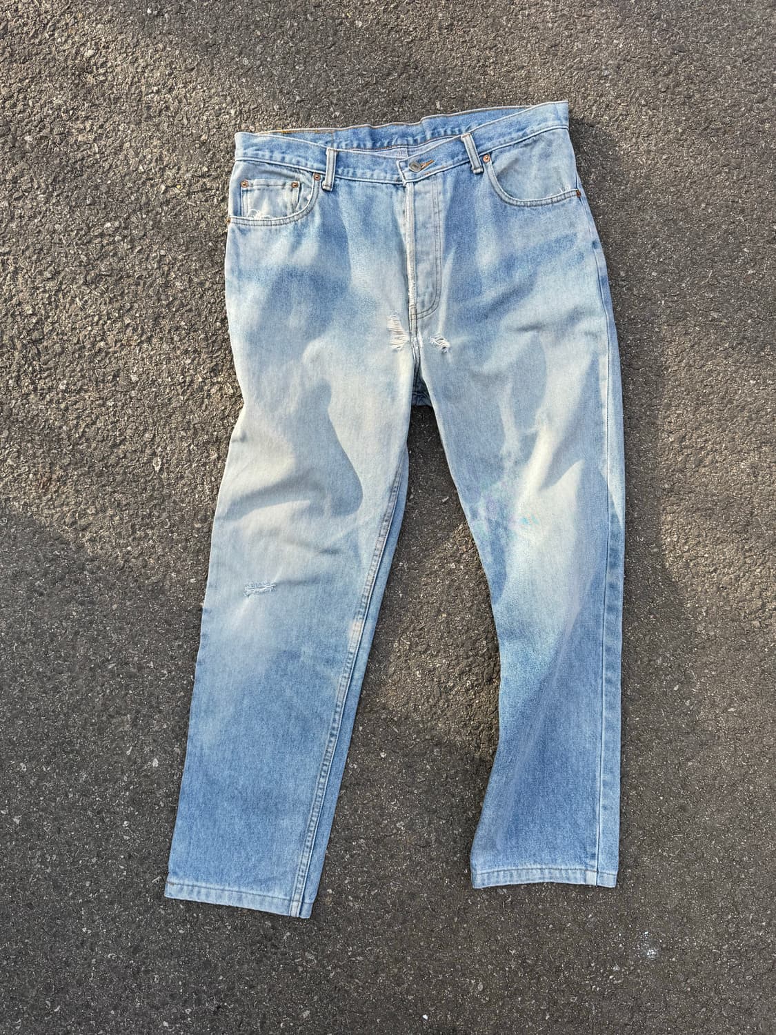 90s 리바이스 501 데미지 워싱 데님팬츠 상품이미지1