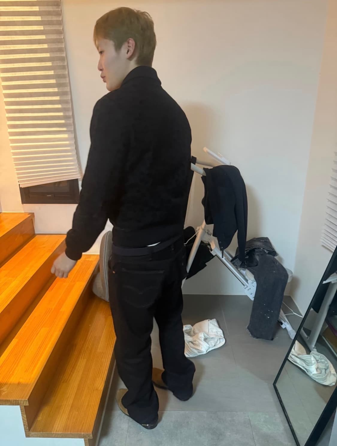 Saint Laurent 생로랑 15fw 블랙 레오파드 테디 자켓 상품이미지4