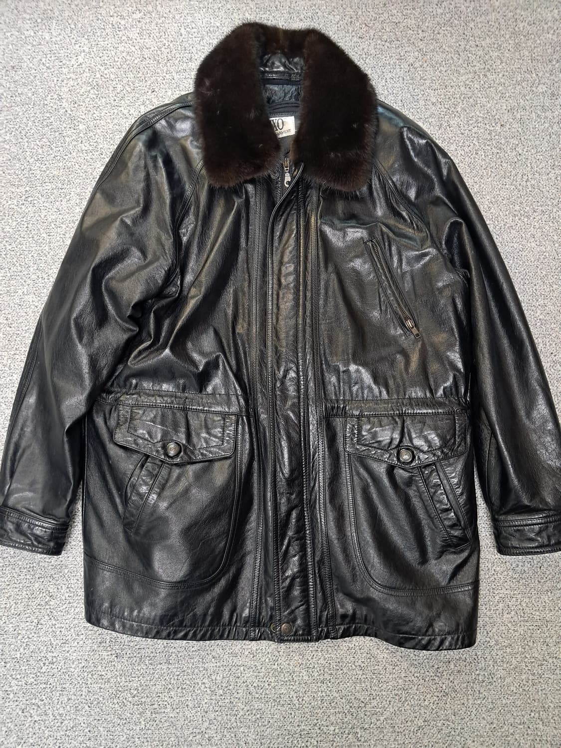 빈티지 가죽 무스탕 자켓 상품이미지1