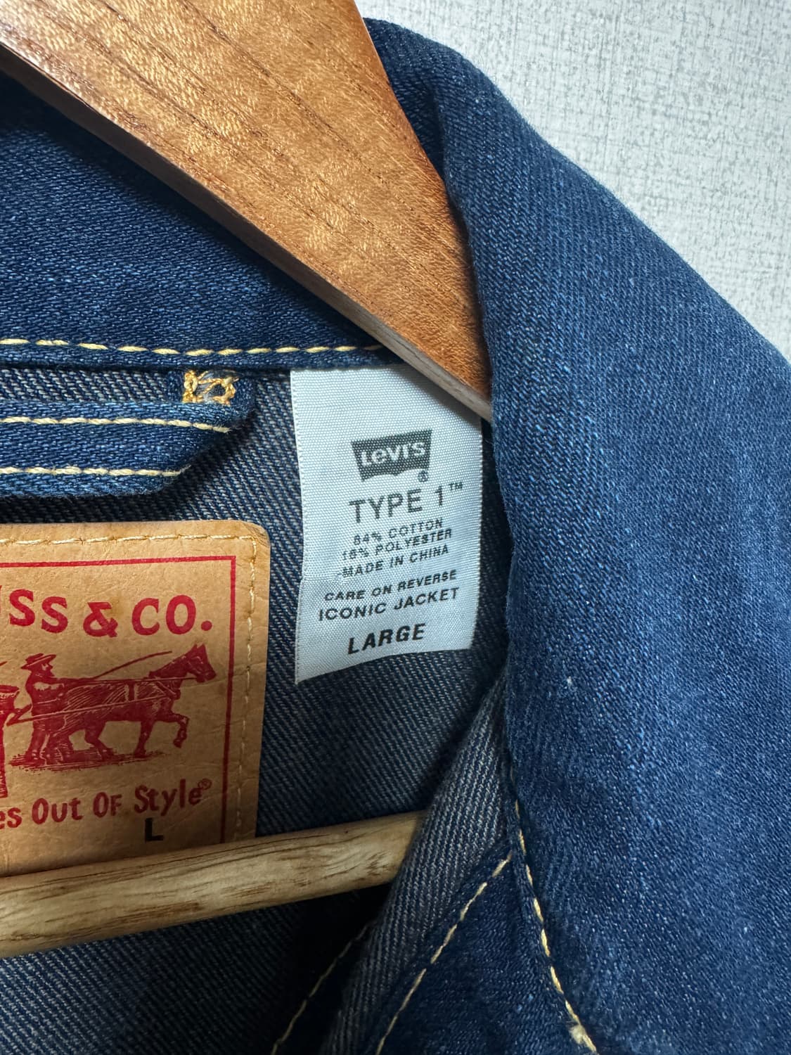 리바이스 TYPE 1 데님 자켓 L 상품이미지5