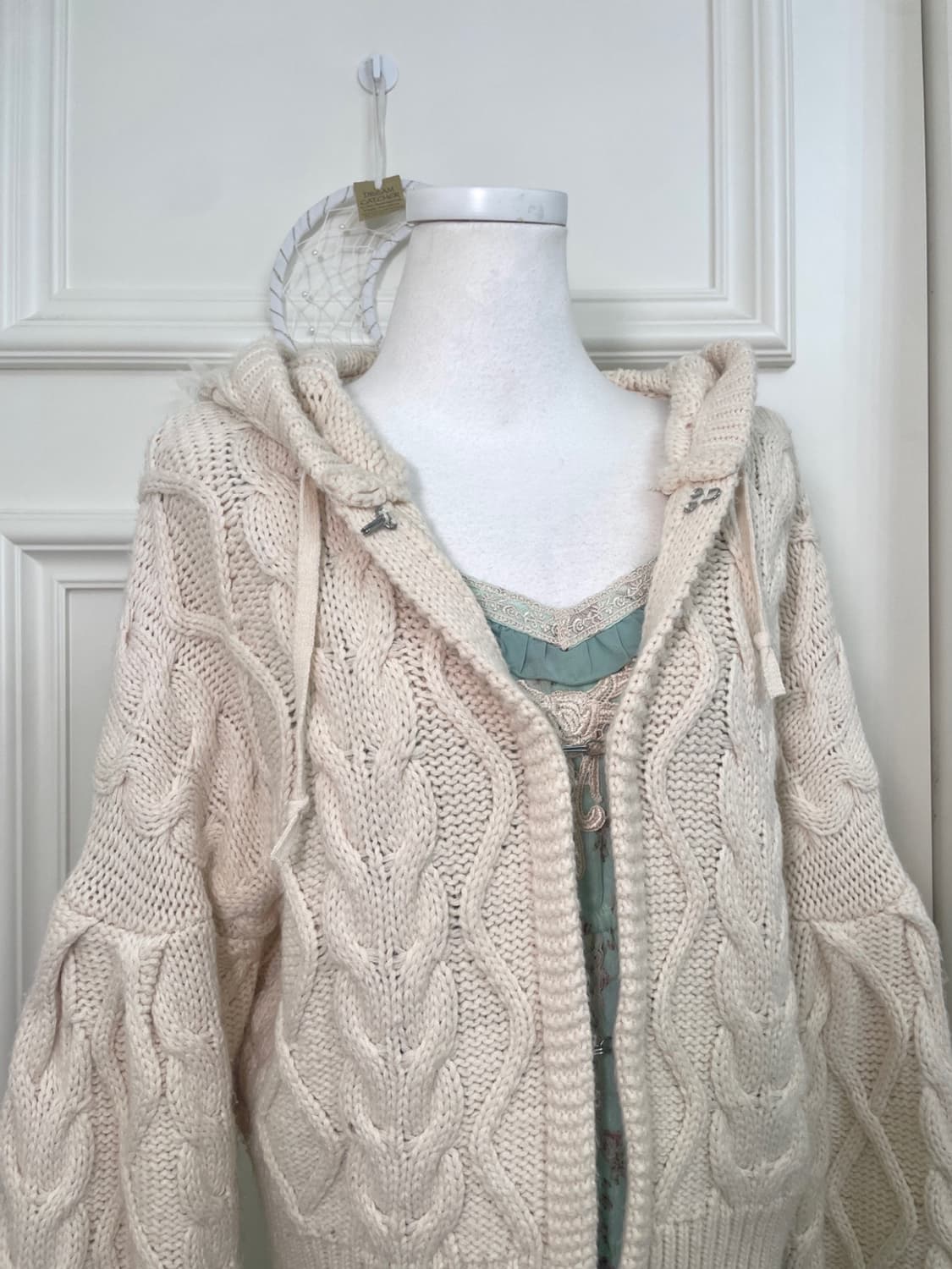 ivory twist hook closed hoodie cardigan 상품이미지6