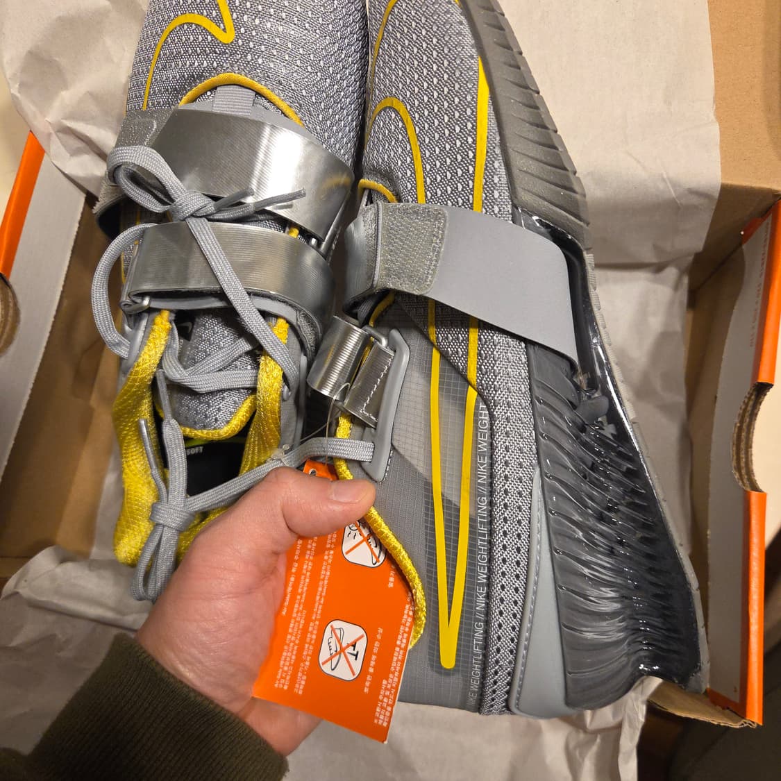 나이키 역도화 로말레오4 100% 새제품 (255 사이즈) 울프그레이 상품이미지4