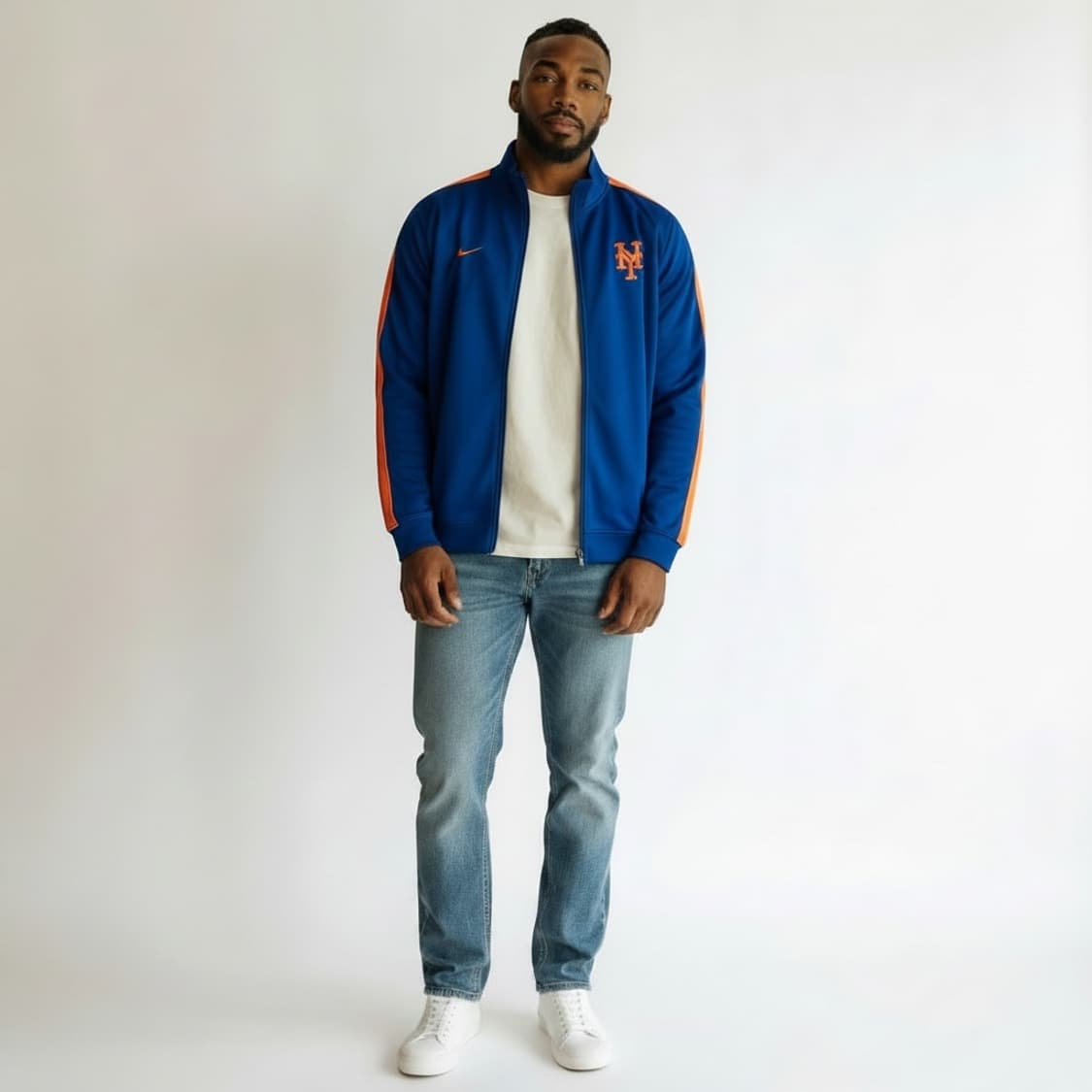[M] Nike x MLB 나이키 뉴욕 메츠 트랙탑 져지 자켓 블루 상품이미지5