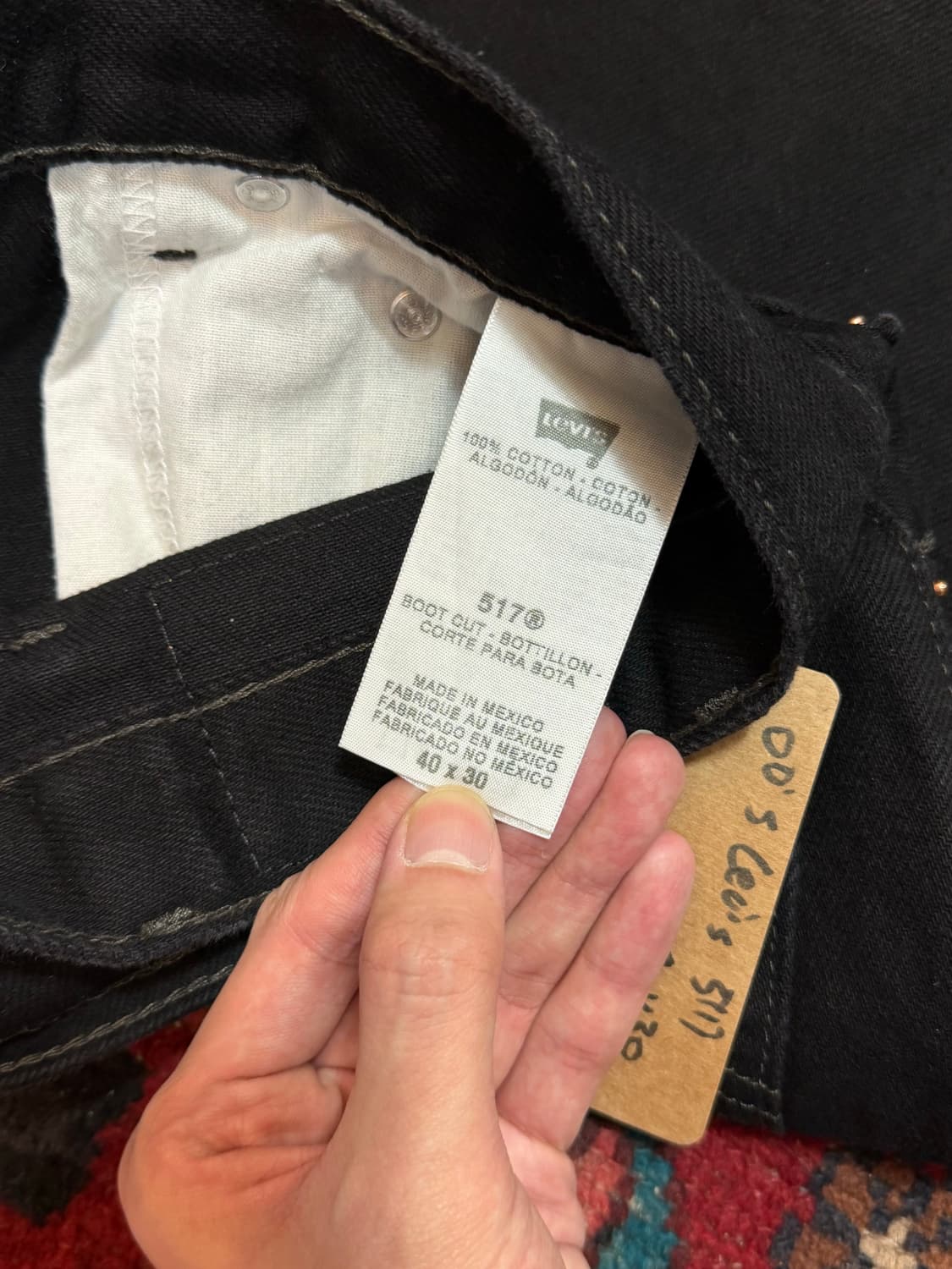 00's 빈티지 리바이스 517 블랙 플레어진 상품이미지10