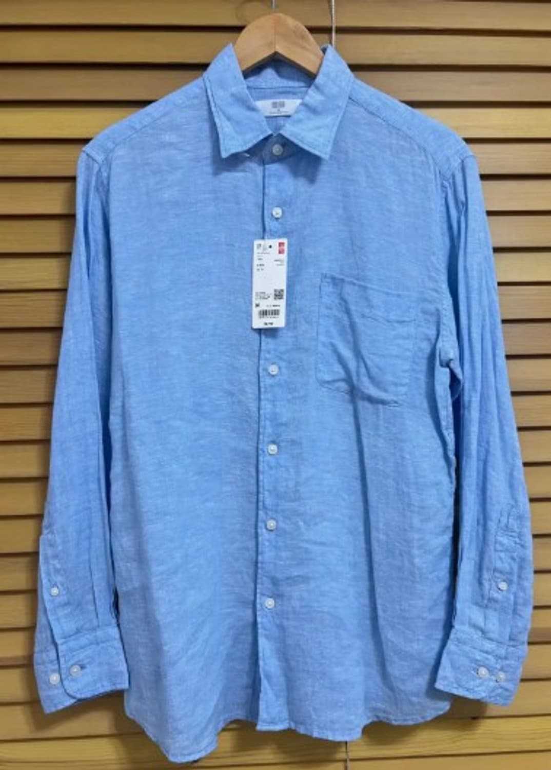 유니클로 남성 블루 린넨셔츠 M 상품이미지2