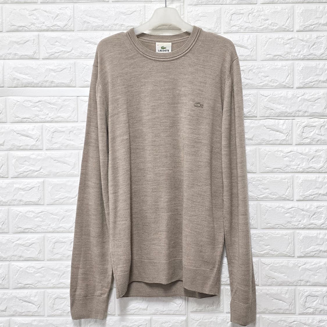 택포_ 라코스테 남성 울 니트 베이지 L 상품이미지1