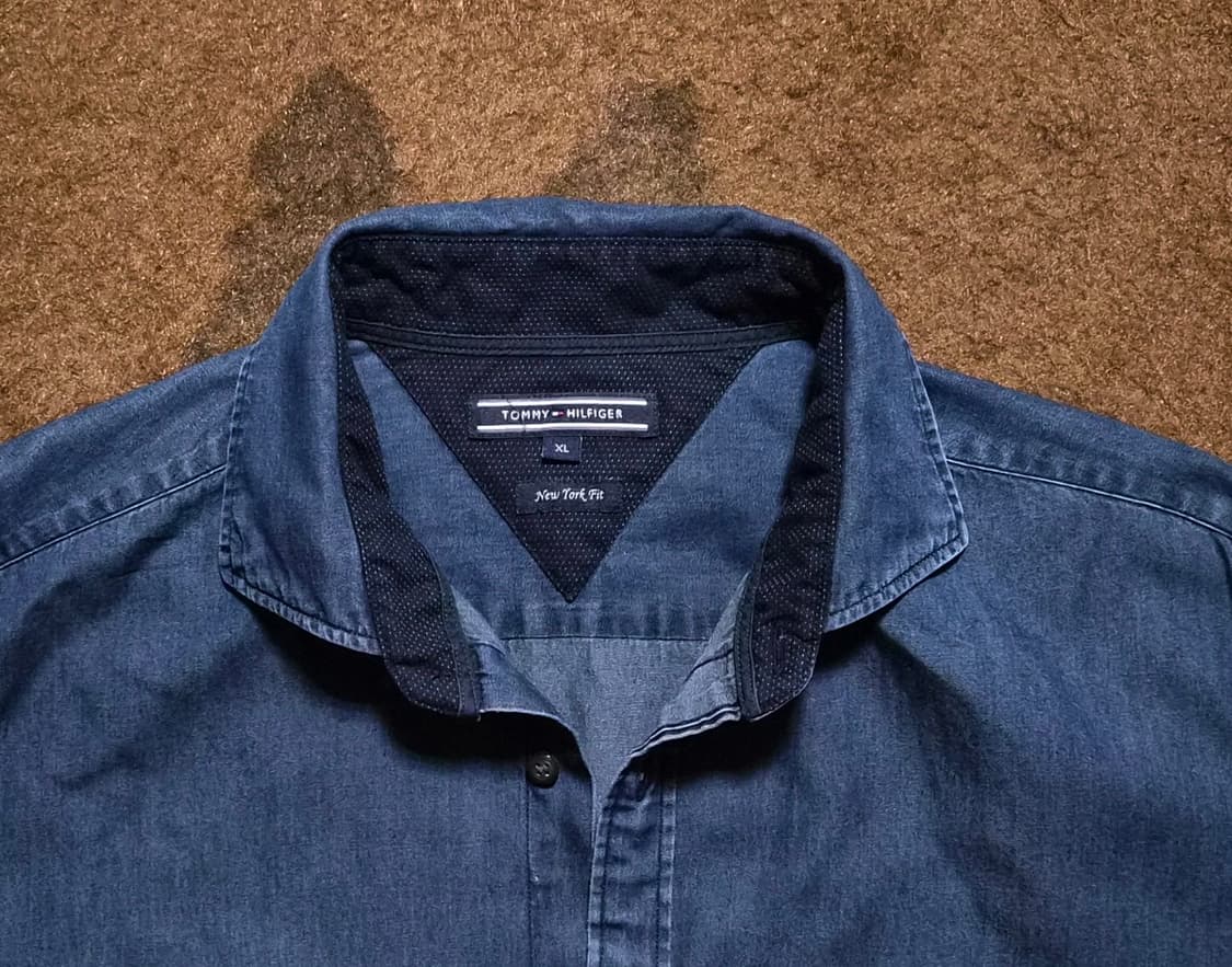 Tommy Hilfiger 남성용 블루진 셔츠(XL) 상품이미지3
