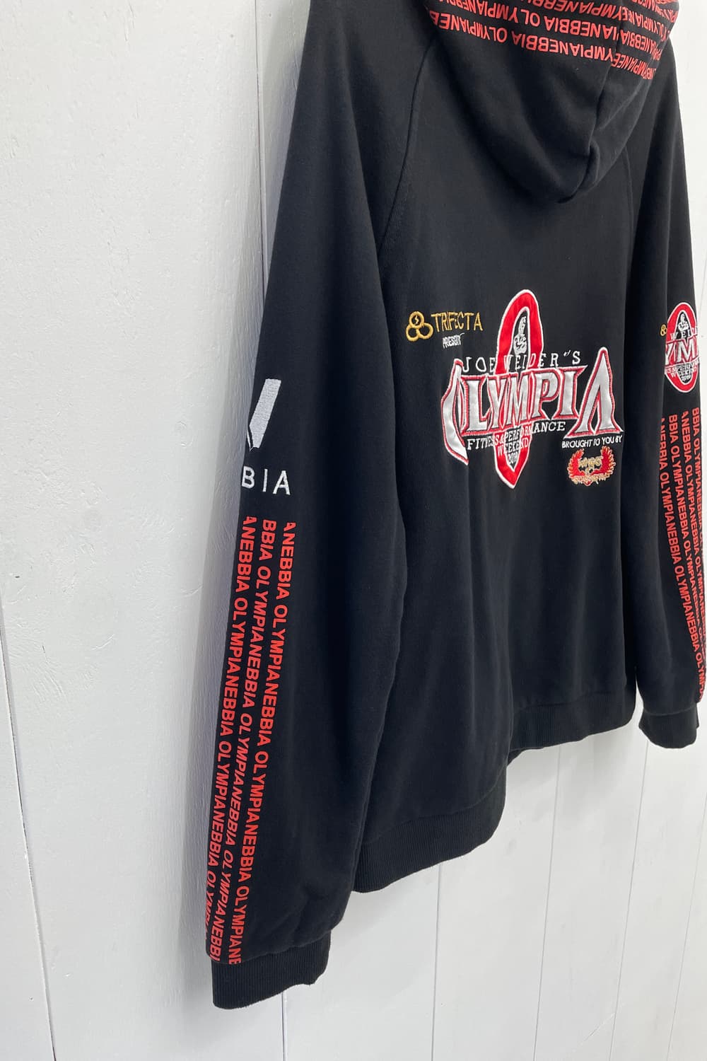 조 웨이더 올림피아 자수 로고 후드 집업 블랙 상품이미지6
