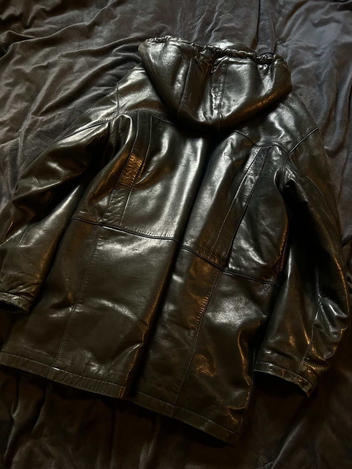 Sheep Skin Fireman Leather Coat Jacket 상품이미지4