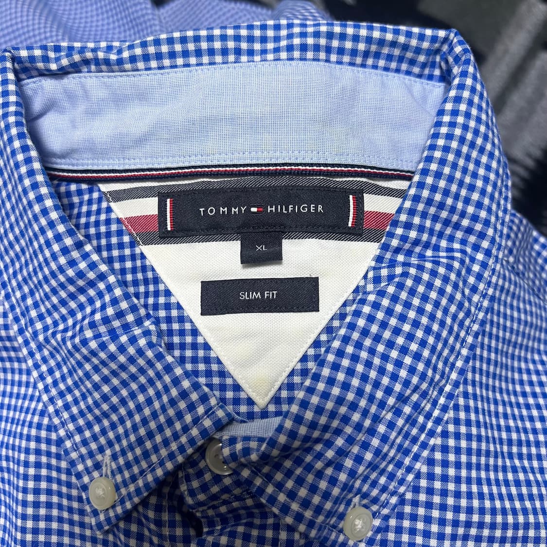 타미힐피거 파랑 체크셔츠 상품이미지7