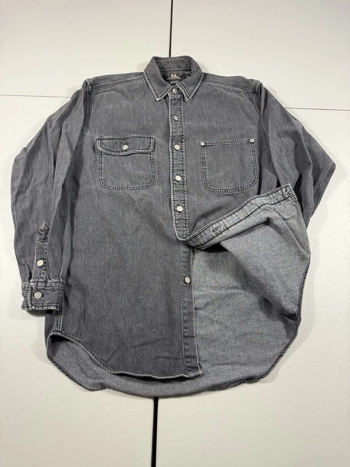 RRL 더블알엘 흑청 데님 셔츠 상품이미지2