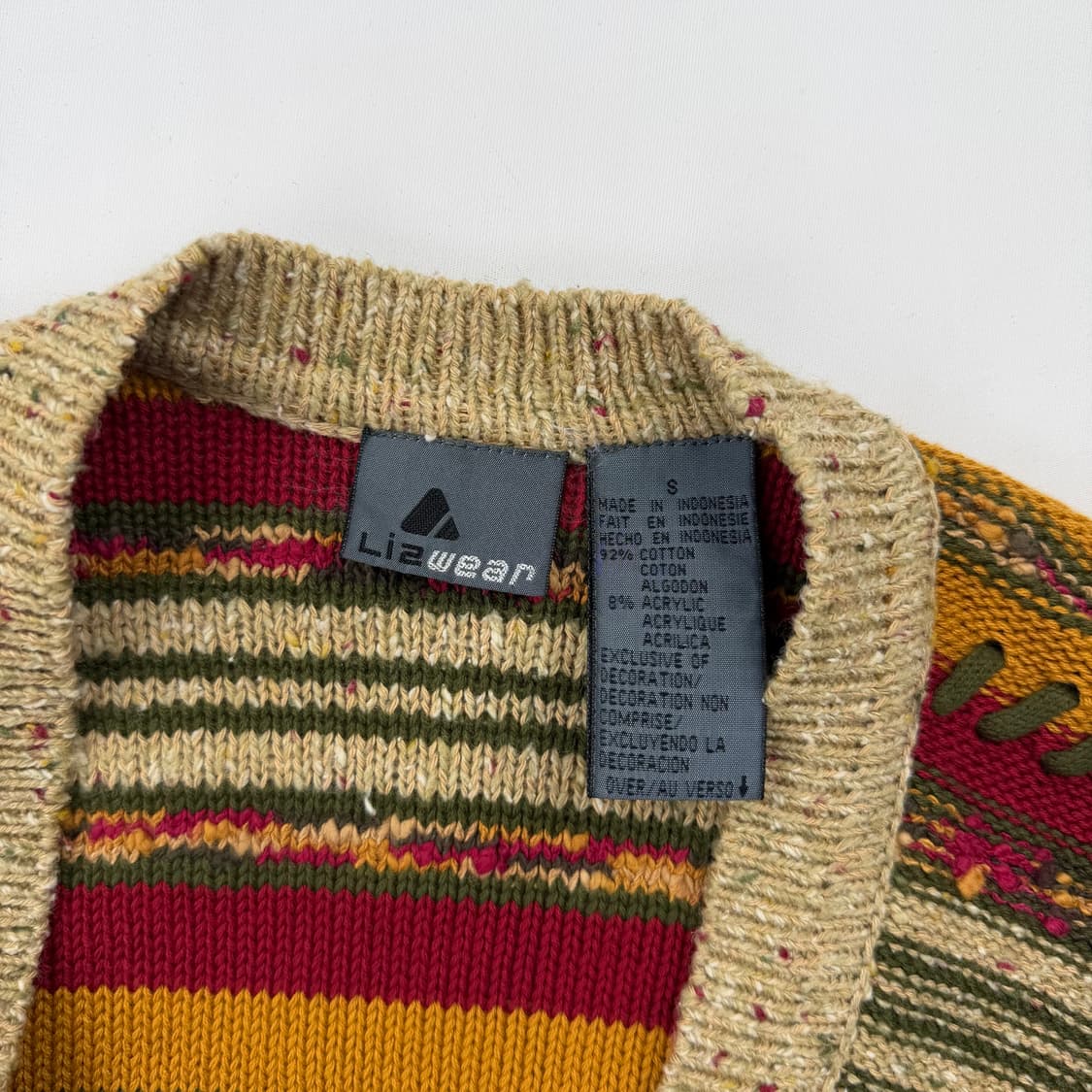 Vintage liz wear 케이블 니트 가디건 상품이미지5