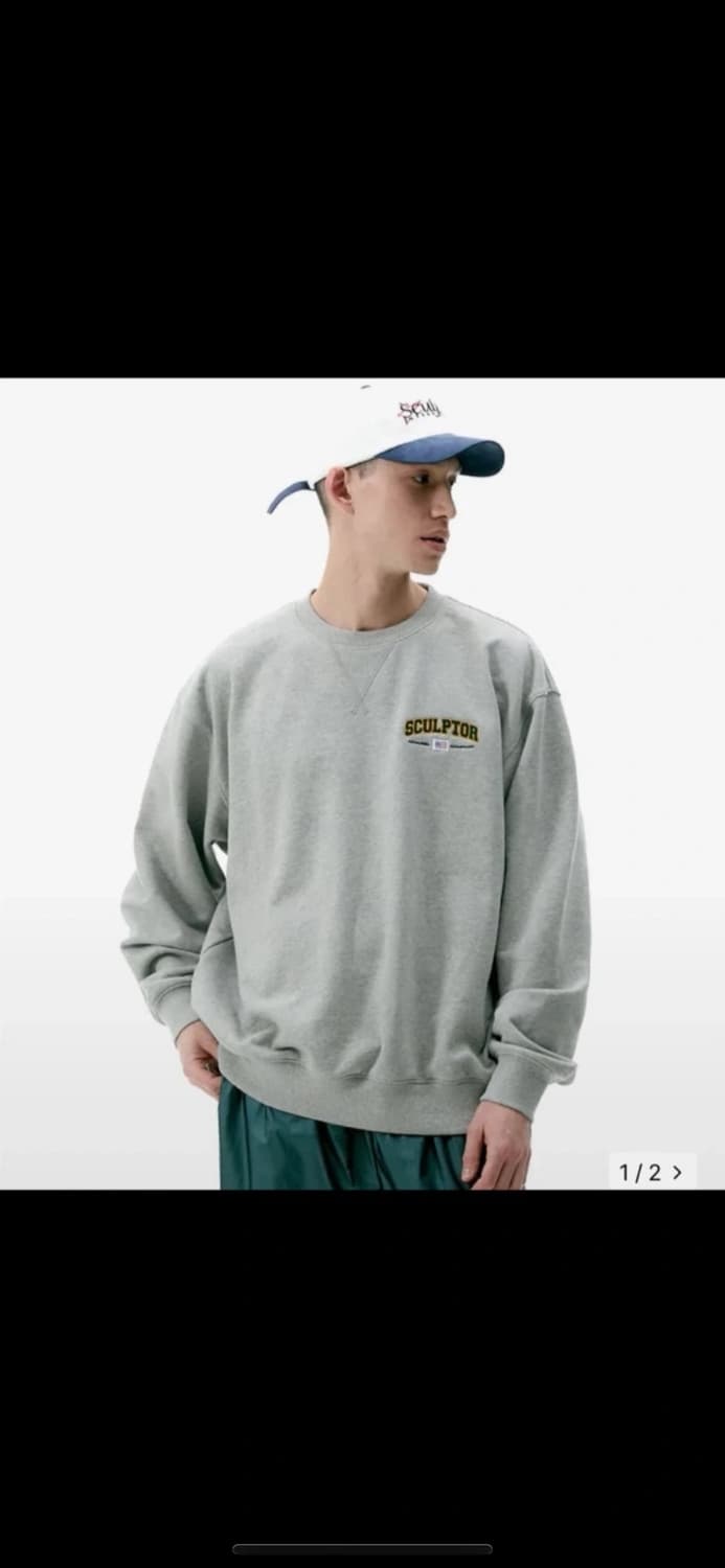 스컬프터 그레이 맨투맨L사이즈 상품이미지2