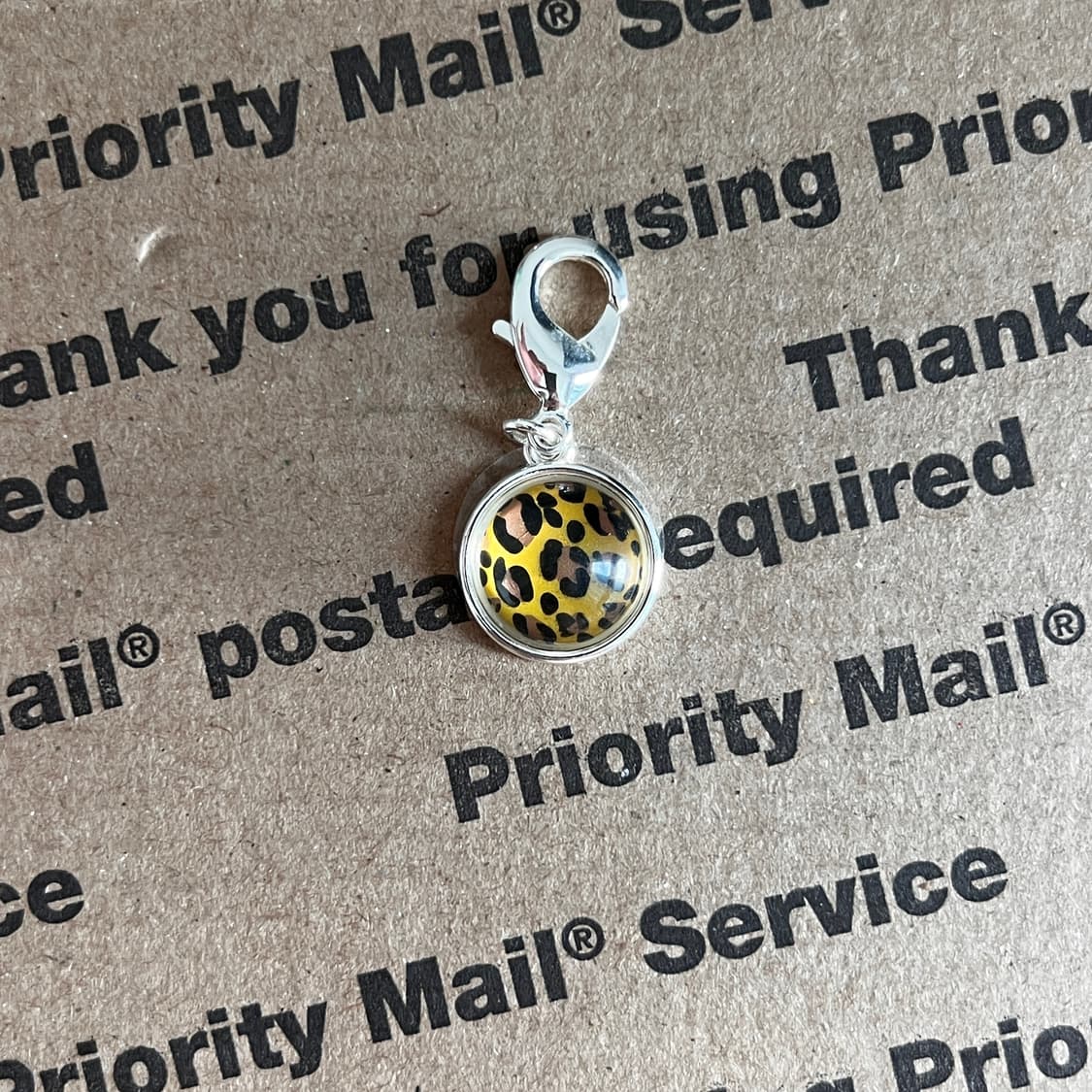 90s vtg Leopard Pattern Keyring 상품이미지1