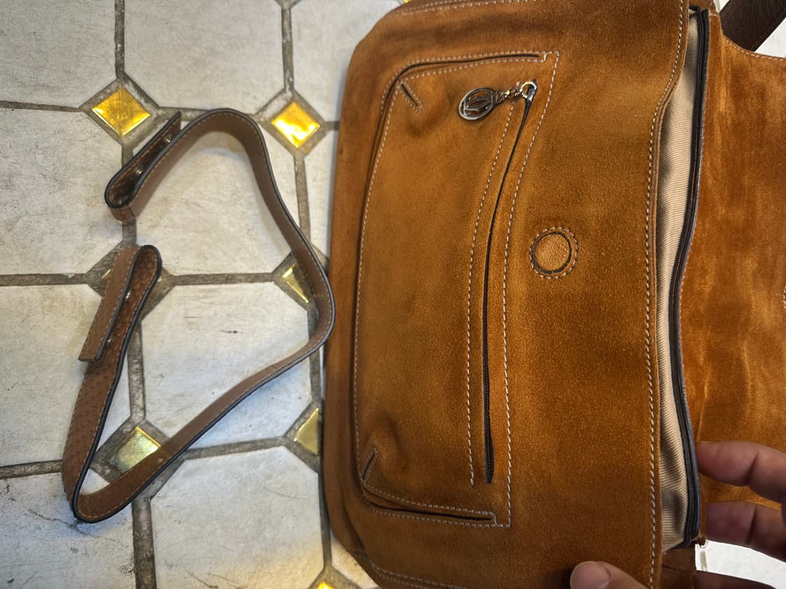 마르첼로 드 까르띠에 스웨이드 가죽 크로스바디 백 상품이미지9