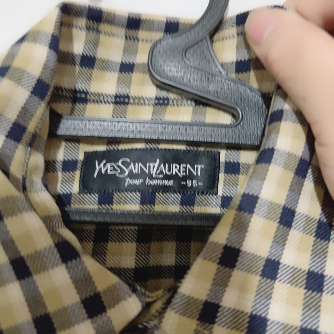 입생로랑 체크 올드스쿨 봄 공용 셔츠 상품이미지4