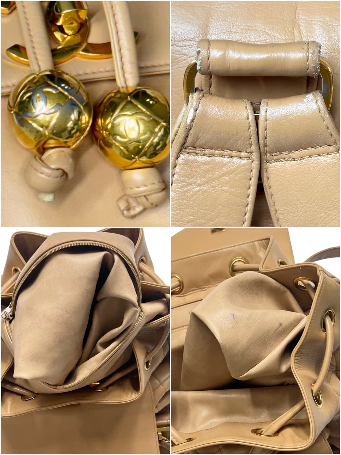 샤넬 듀마 백팩 베이지 클래식 빈티지 상품이미지7