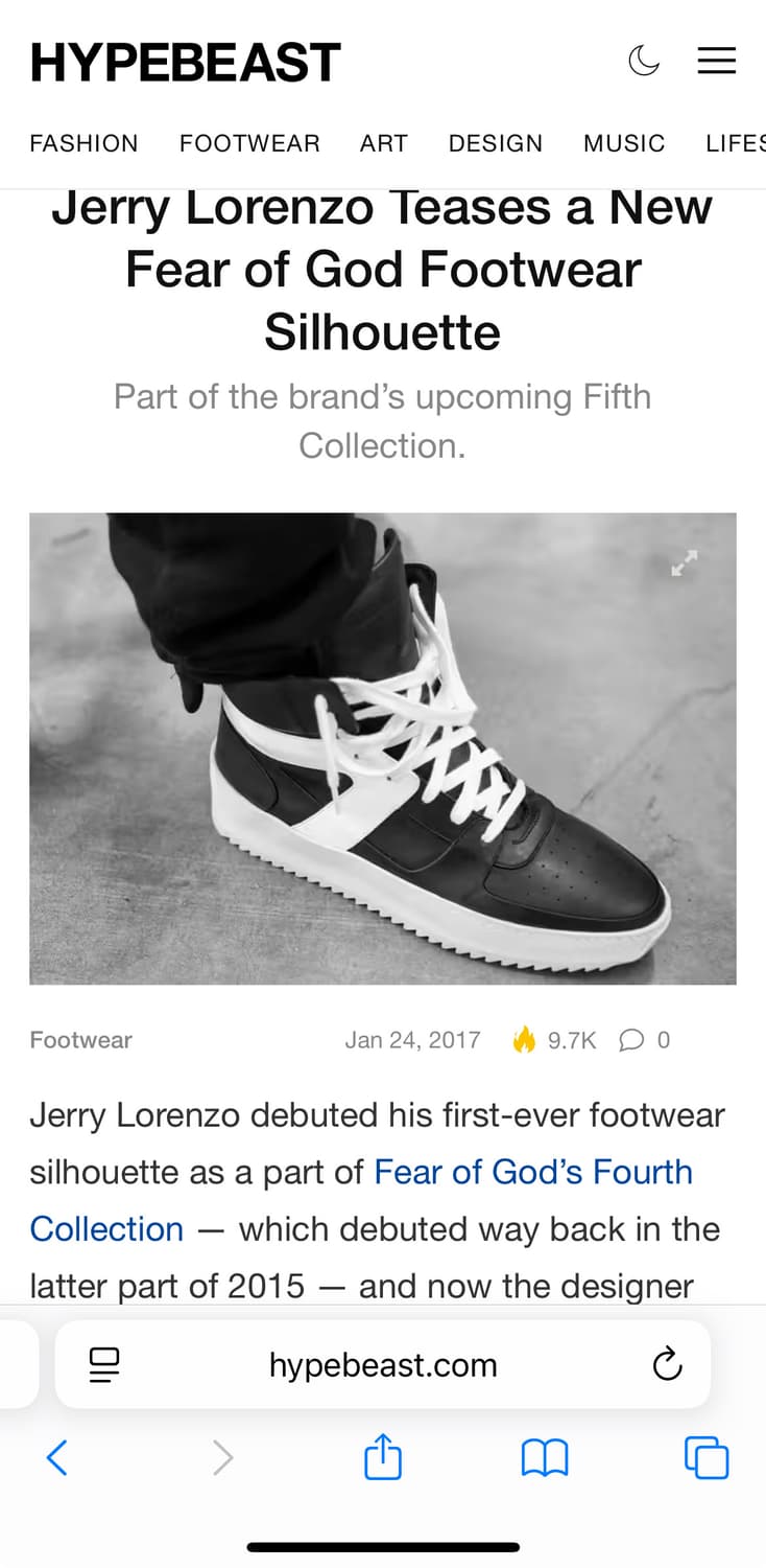 피어 오브 갓 바스켓볼 하이탑 상품이미지8