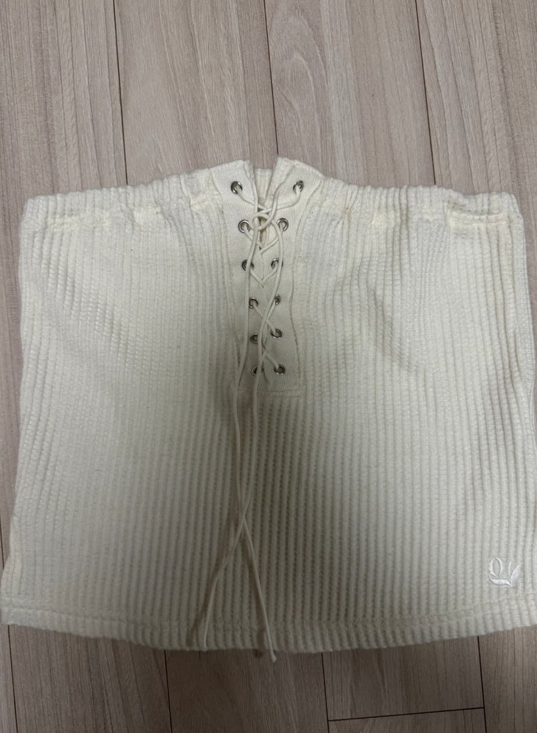 글로니 아이보리 니트 튜브탑 상품이미지3