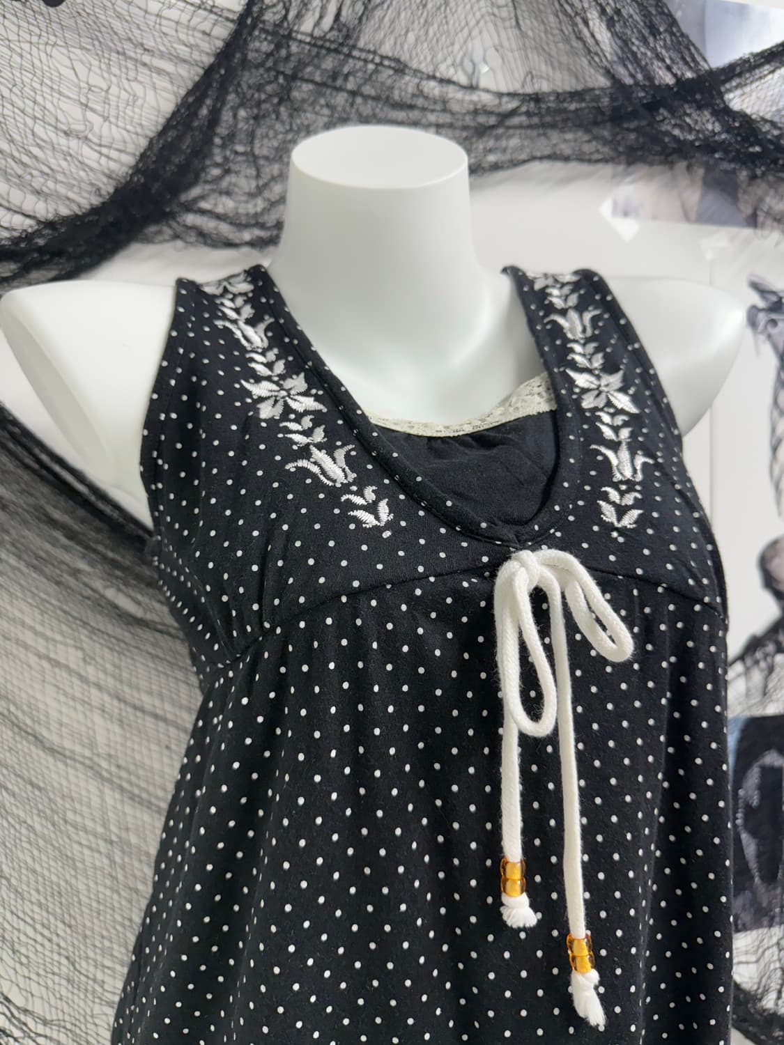 Pocket girl dot lace midi onepiece 상품이미지2