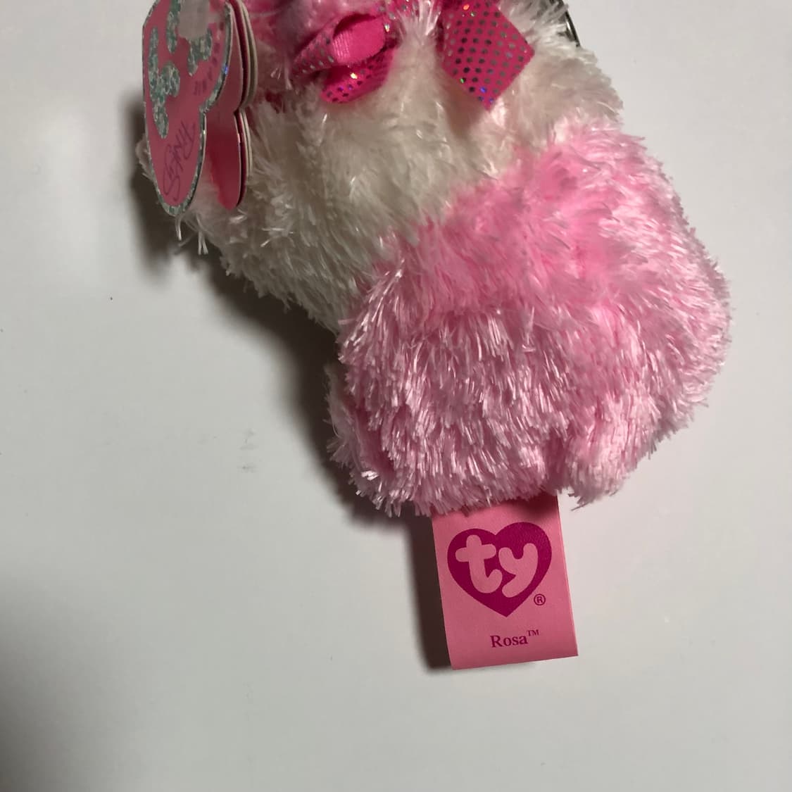 빈티지 ty beanie pinkys 핑크 리본 기니피그 키링 키홀더 상품이미지5