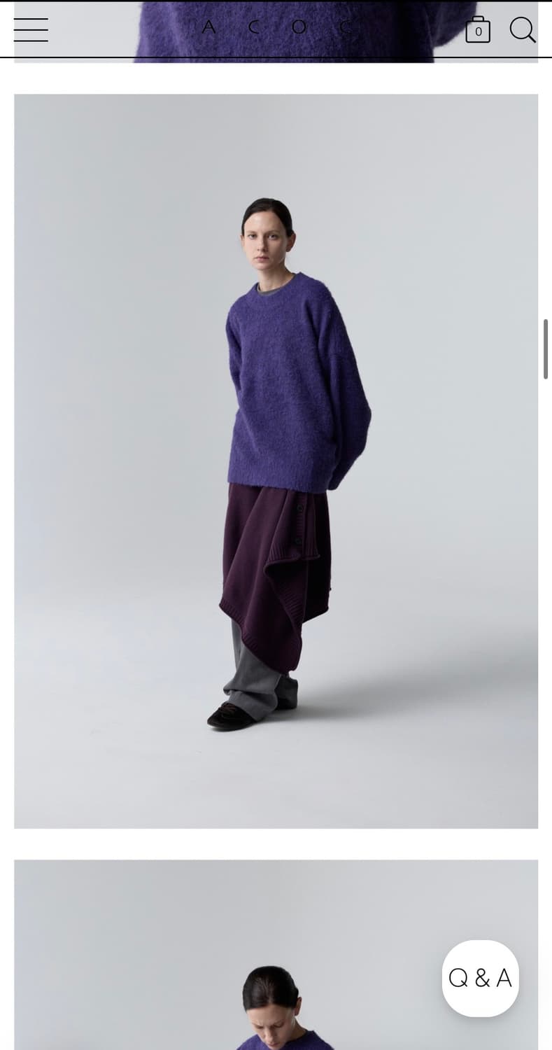 ACOC Brushed Blend Pullover 니트 딥퍼플 상품이미지3