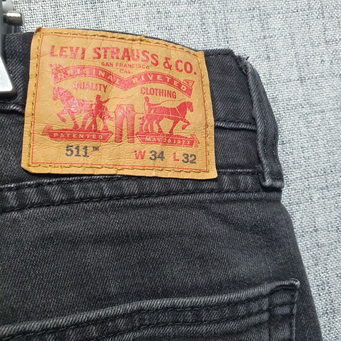 리바이스511 남성 블랙 데님 청바지  상품이미지3
