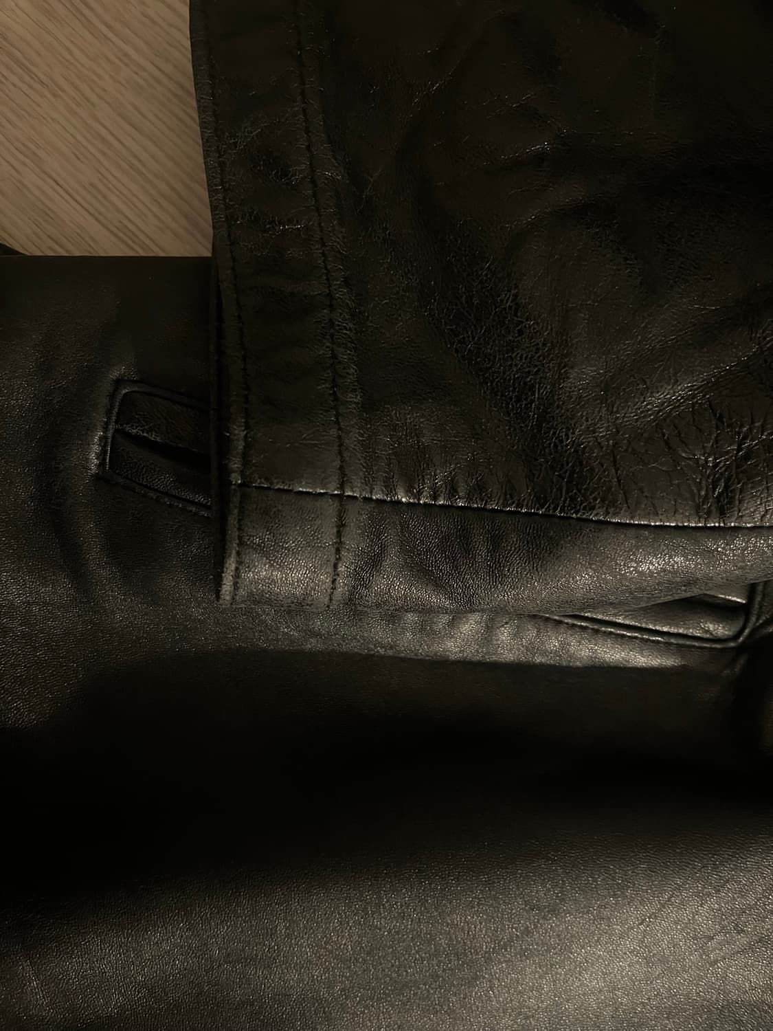 빈티지 하프 레더 자켓 상품이미지4