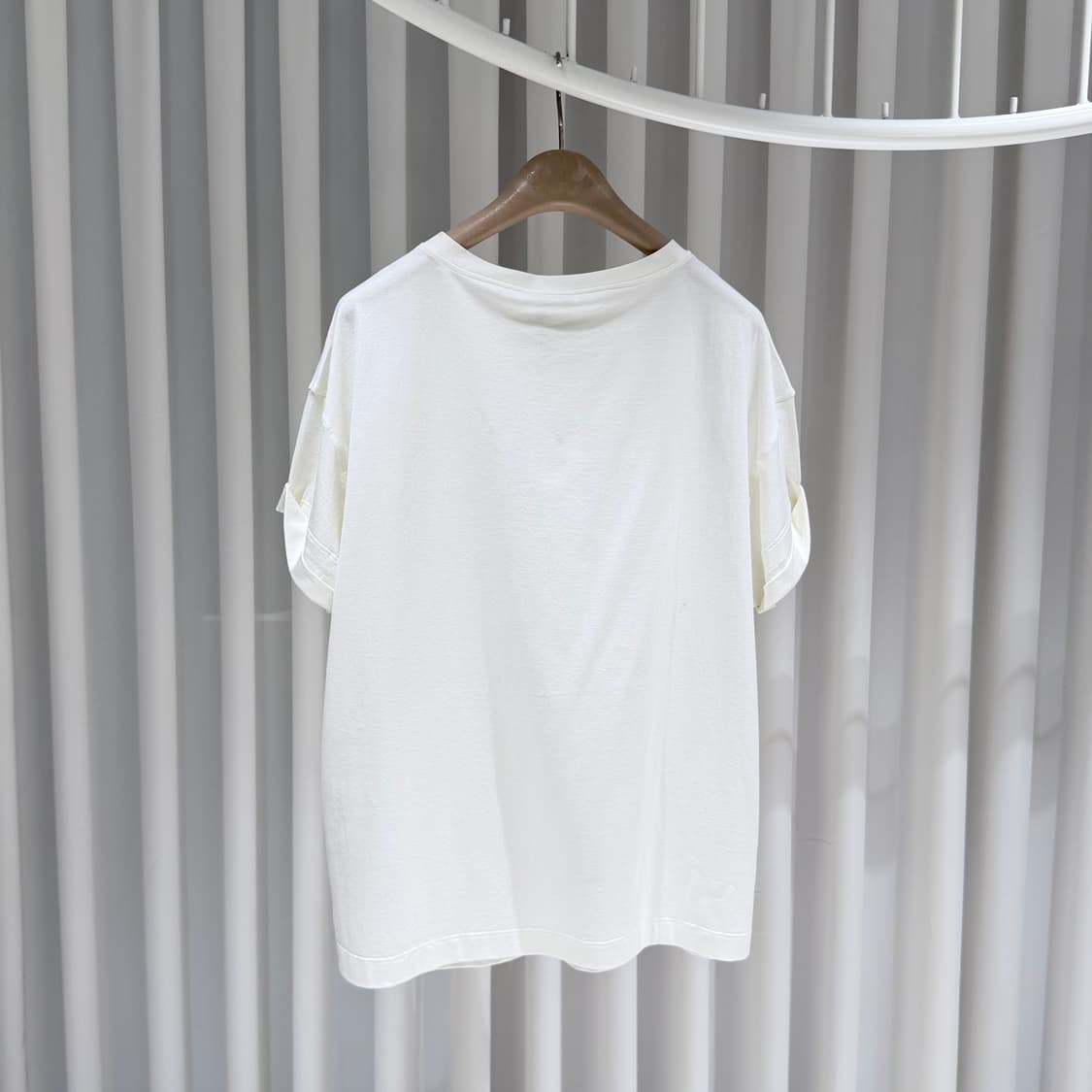 (A+/XL) / 브루넬로쿠치넬리 프린트 화이트 코튼 반팔 티셔츠 상품이미지5