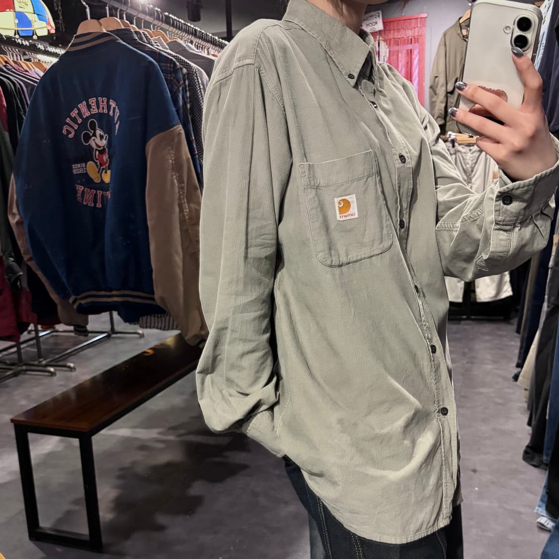 [IM] Carhartt 칼하트 코듀로이 셔츠 웜그레이 상품이미지5