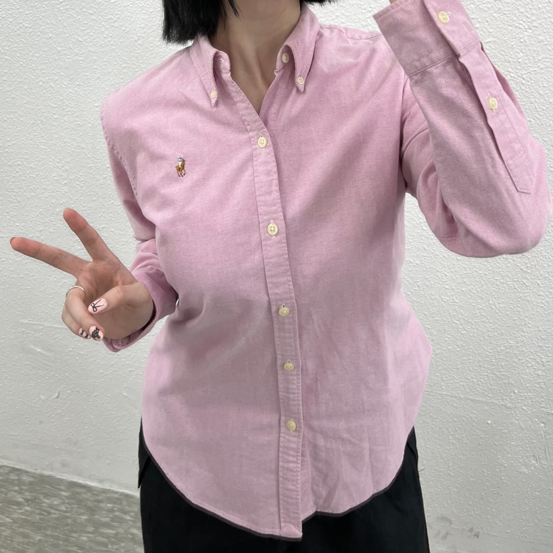 폴로 랄프로렌 옥스포드 핑크 셔츠 상품이미지6